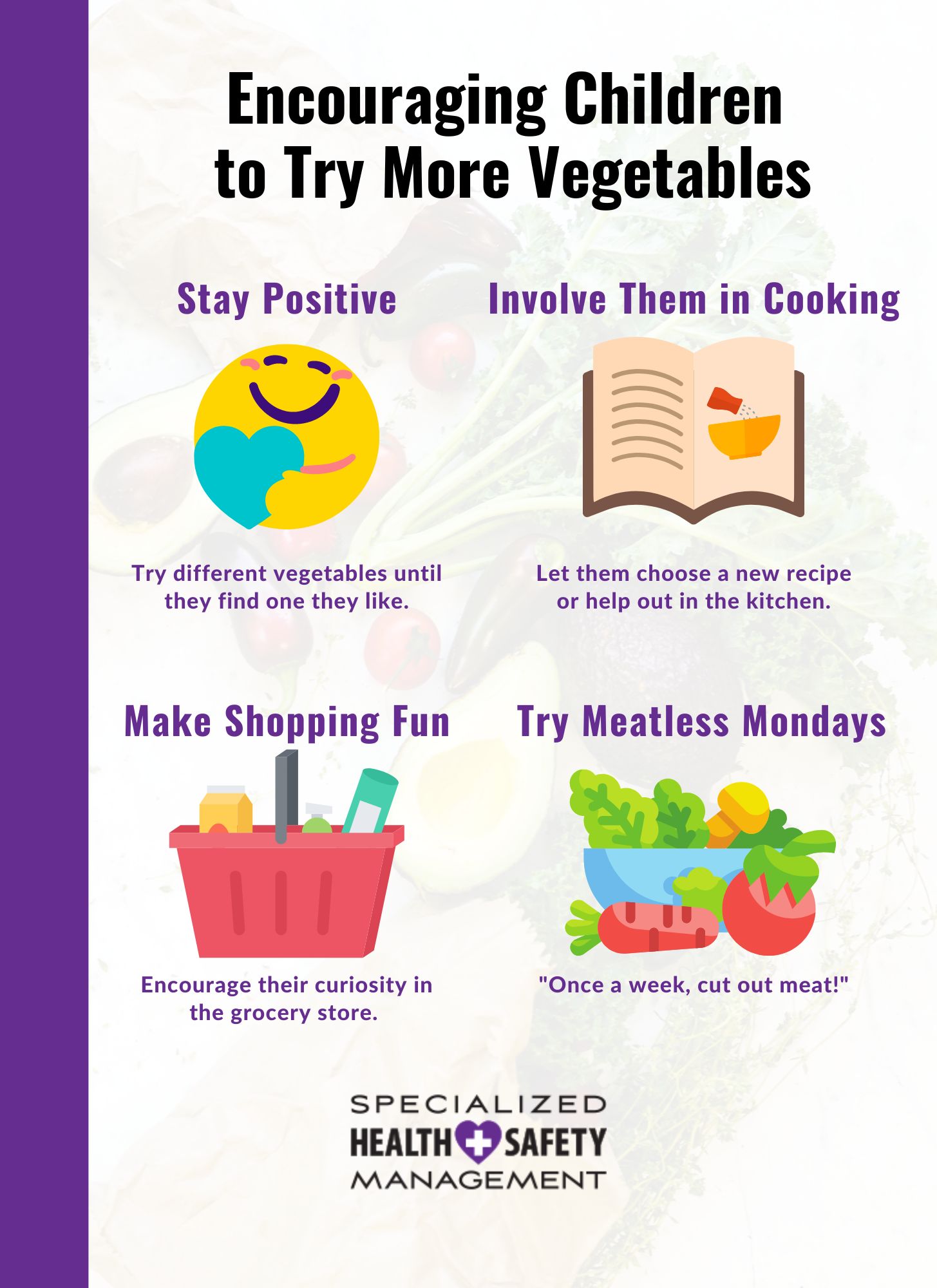 getting kids to eat vegetables infographic